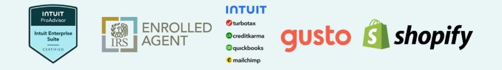 Our-Affiliations-Logos-1.webp Logos from our partnerships and affiliatoins including IRS, Quickgook, Gusto.